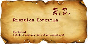 Risztics Dorottya névjegykártya